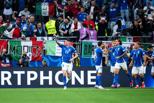 Alessandro Bastoni of Italy celebrates