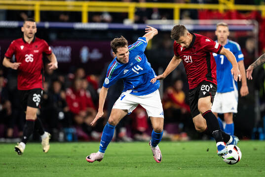 Federico Chiesa of Italy and Ylber Ramadani of Albania