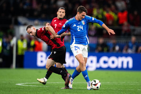 Mario Mitaj of Albania and Andrea Cambiaso of Italy