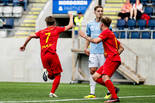 Landskronas Victor Karlsson jublar