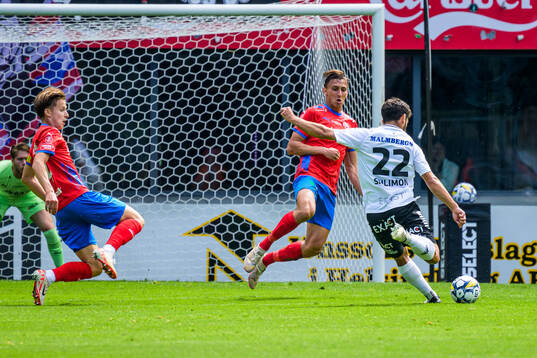 Helsingborgs Lukas Kjellnäs och Wilhelm Nilsson och
