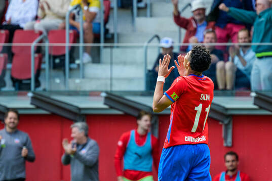 Helsingborgs Milan Silva Rasmussen jublar