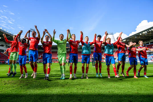 Helsingborgs spelare jublar