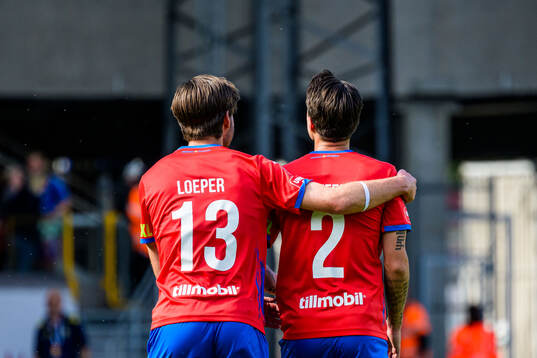 Helsingborgs Wilhelm Loeper och Jon Birkfeldt jublar