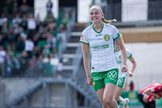 Hammarbys Vilde Hasund jublar 1-0