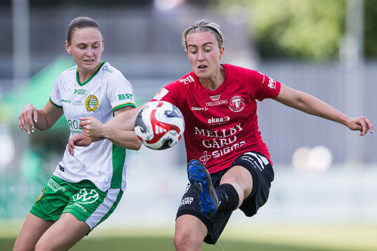Hammarbys Vilde Hasund och Trelleborgs Viktoria Persson