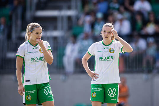 Hammarbys Eva Nyström och Emma Westin deppar