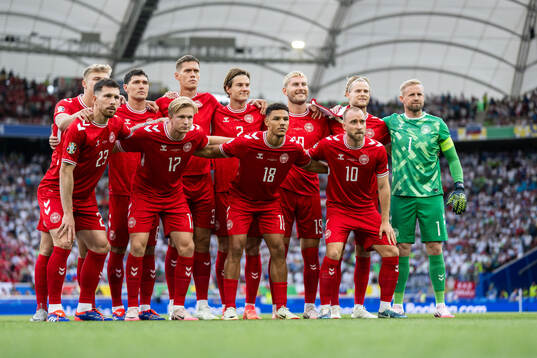 The starting eleven of Denmark