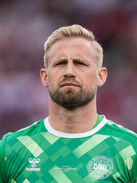 Goalkeeper Kasper Schmeichel of Denmark