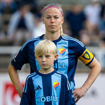 Djurgårdens Therese Åsland i lineup