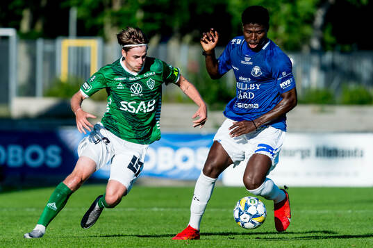 Brages Johan Arvidsson och Trelleborgs Abel Ogwuche