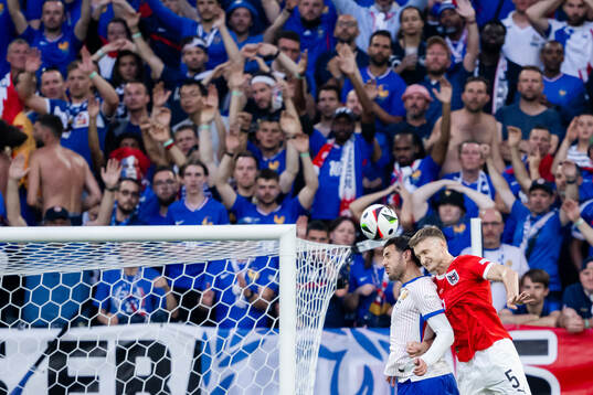 Theo Hernandez of France and Maximilian Entrup of Austria