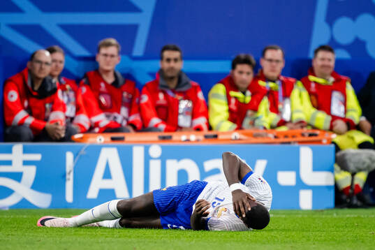 Marcus Thuram of France in pain