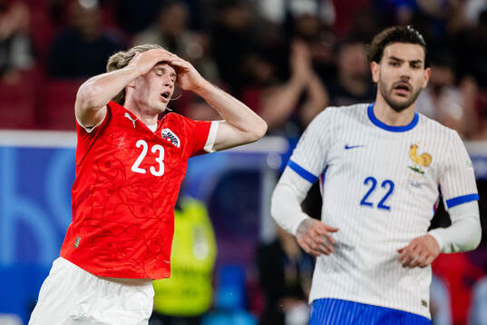 Patrick Wimmer of Austria reacts