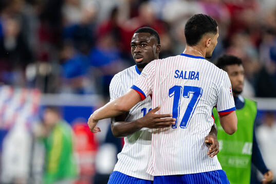 Youssouf Fofana and William Saliba of France
