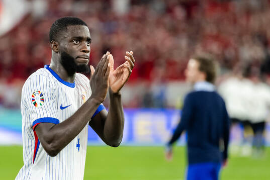 Dayot Upamecano of France celebrates