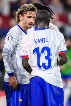 Antoine Griezmann and N'Golo Kanté of France