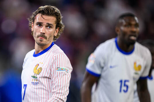 Antoine Griezmann and Marcus Thuram of France