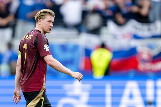 Kevin De Bruyne of Belgium looks dejected