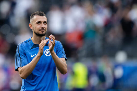 Ivan Schranz of Slovakia celebrates