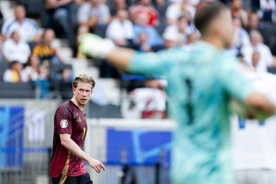 Kevin De Bruyne of Belgium looks dejected