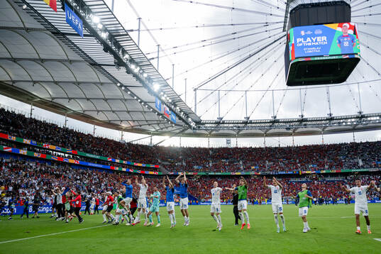 Players of Slovakia celebrate
