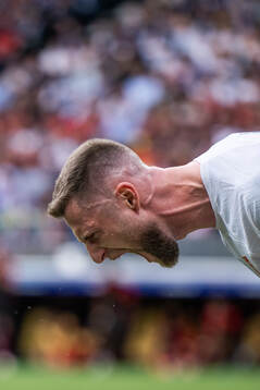 Milan Skriniar of Slovakia celebrates