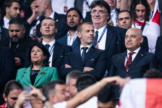 UEFA president Aleksander Ceferin in the stands