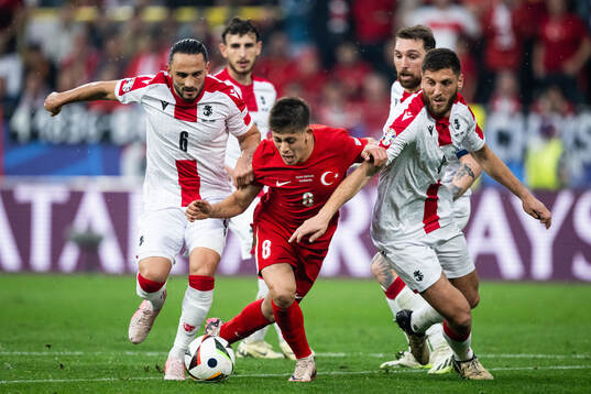 Giorgi Kochorashvili and Lasha Dvali of Georgia against