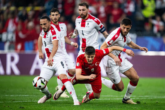 Giorgi Kochorashvili and Lasha Dvali of Georgia against