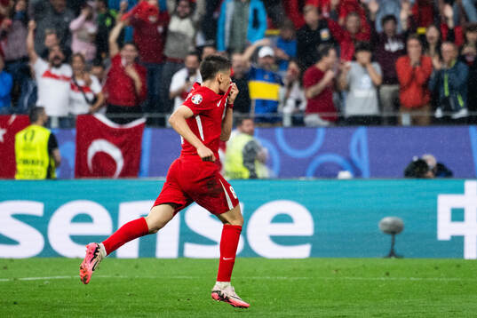Arda Guler of Türkiye celebrates