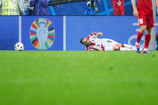 Giorgi Kochorashvili of Georgia looks dejected