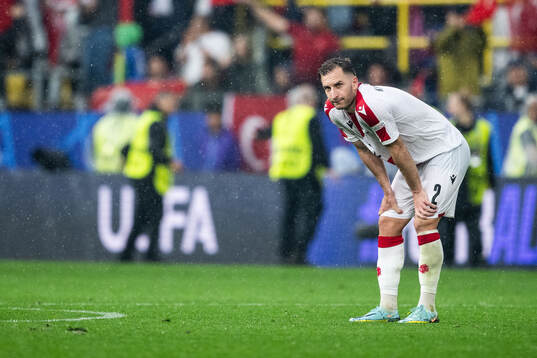 Otar Kakabadze of Georgia looks dejected