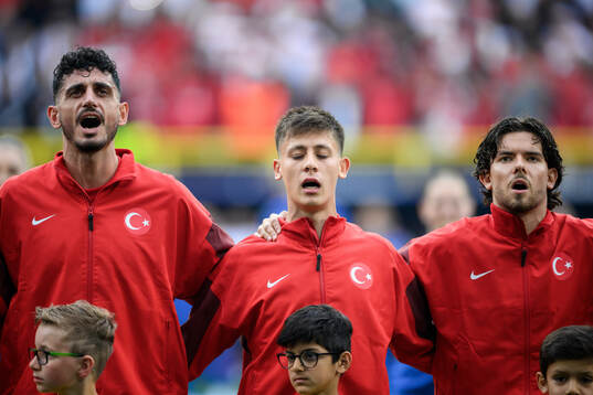 Samet Akaydin, Arda Guler and Ferdi Kadiouglu of Türkiye
