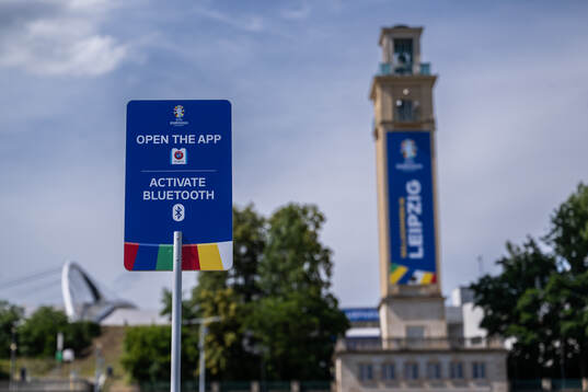 A sign at a spectator entrance