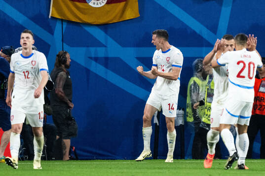 Lukas Provod of Czech Republic celebrates