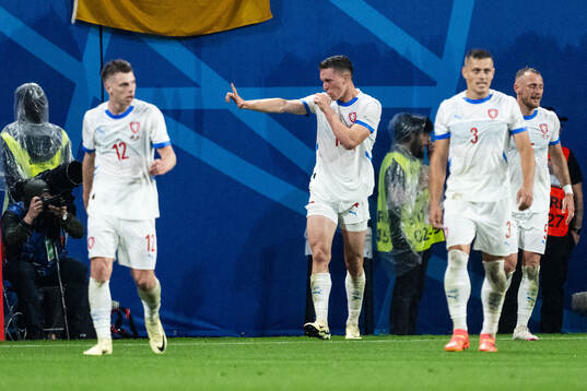 Lukas Provod of Czech Republic celebrates