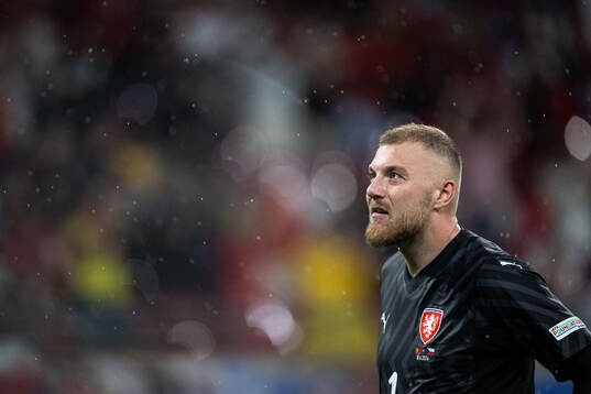 Goalkeeper Jindfich Stanek of Czech Republic looks dejected