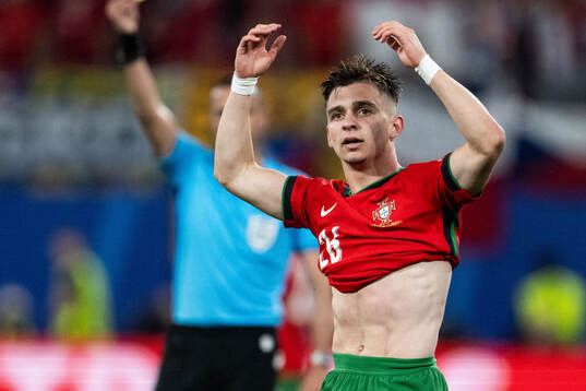 Francisco Conceicao of Portugal celebrates