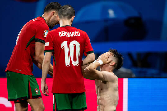 Francisco Conceicao of Portugal celebrates