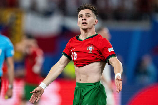 Francisco Conceicao of Portugal celebrates