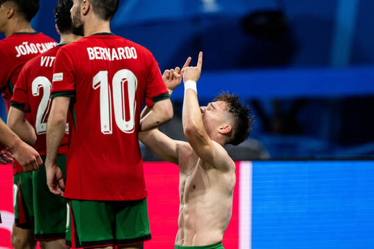 Francisco Conceicao of Portugal celebrates