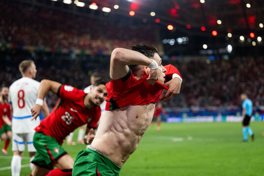 Francisco Conceicao of Portugal celebrates