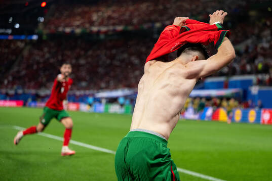 Francisco Conceicao of Portugal celebrates