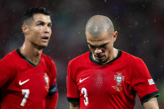 Cristiano Ronaldo and Pepe of Portugal