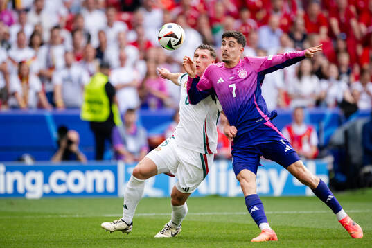 Adam Nagy of Hungary and Kai Havertz of Germany