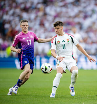 Florian Wirtz of Germany and Milos Kerkez of Hungary