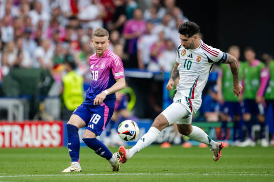 Maximilian Mittelstädt of Germany and Dominik Szoboszlai