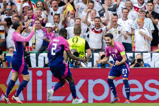 Ilkay Guendogan of Germany celebrates the 2-0 goal