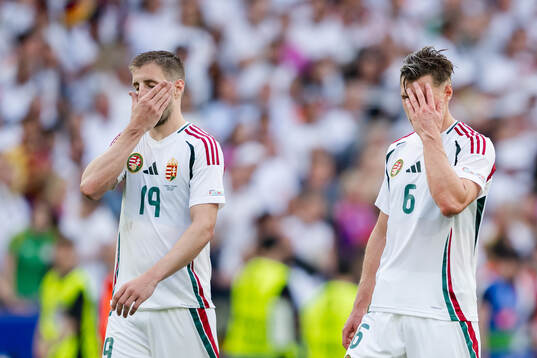 Barnabas Varga of Hungary looks dejected